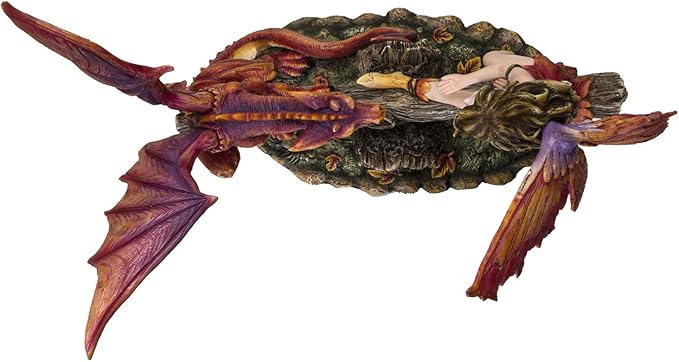 Pacific Giftware FairyTate Fairy Red Dragon on The Seesaw Decorative Resin Collectible Figurine Statue