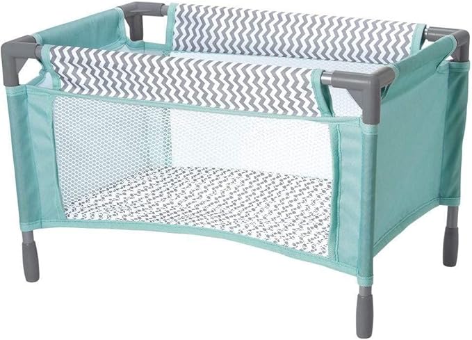 Adora Zig Zag Baby Doll Playpen, Bed Toy & Carry Case, Fits Dolls, Plush Toys, and Stuffed Animals up to 16” Birthday Gift for Kids Ages 3+