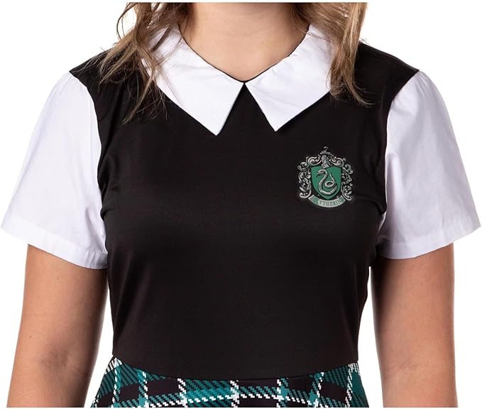 Harry Potter Costume Dress Cosplay Plaid Skirt Dresses for Women Juniors, All 4 Hogwarts Houses Available