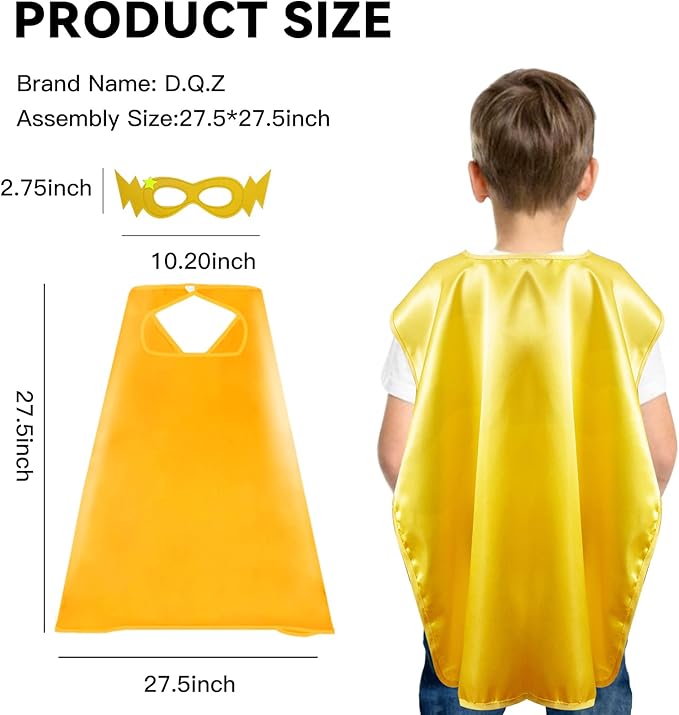 D.Q.Z Superhero-Capes for Kids 20 Sets, Group Super Hero Costume Toys for 3-10 Boys Girls Halloween Birthday Gifts