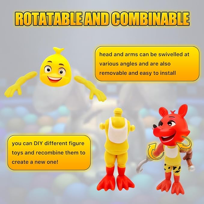 Action Figure Toy, 18 Pcs Game Figures Toys, Movable Joints Toys Dolls, Collectible Figure Gifts for Kids, Colourful