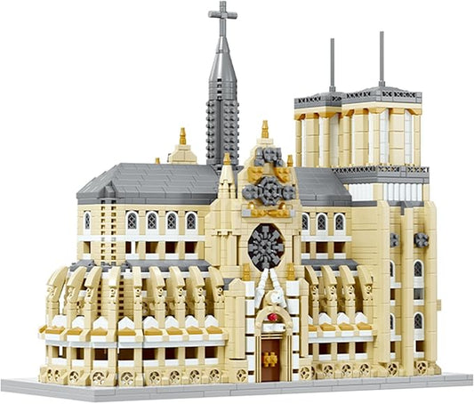 Micro Mini Building Block Sets for Adults, No Compatible with Lego, Notre Dame Cathedral Building Moldel for Home & Office Decor, MOC 3D Creative Model Gifts for Christmas