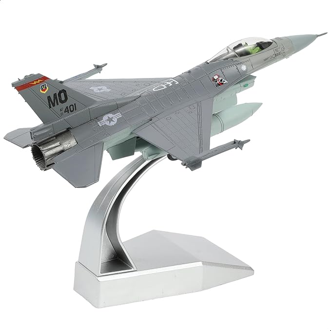 1/100 F-16C Fighting Falcon Fighter Model Metal DieCast Aircraft Jet Kit Fighter Plane Model Military Airplane for Collection and Gift
