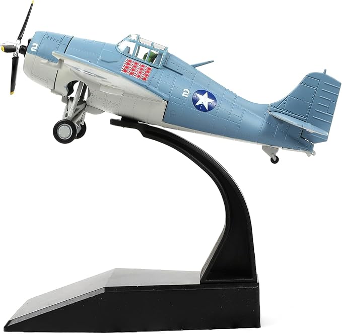 1/72 F4F Wild Cat USA Fighter Model World War II Vintage Warplane Metal Diecast Aircraft Military Display Airplane for Display Collection or Gift