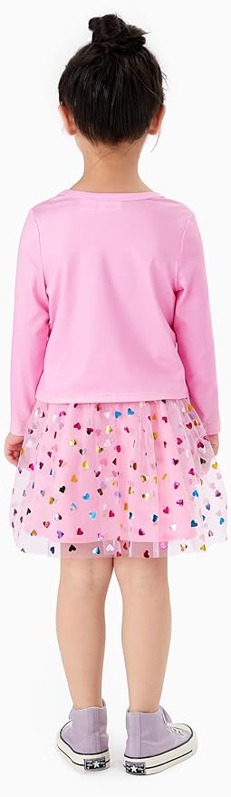 Peppa Pig Girls Skirt Sets Long Sleeves Top Shirt and Skirt Fall Outfits Cute Clothing Sets for Birthday Party Toddler Girl