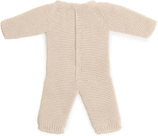 Miniland Clothes for Dolls 15'' Knitted Pajama Linen Color - ECO, Made in Spain, Quality, Role Play, Educational