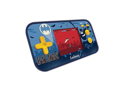 Lexibook - Batman - Compact Cyber Arcade Portable Console, 150 Games, LCD Color Screen, Battery Operated, Black/Blue, JL2367BAT