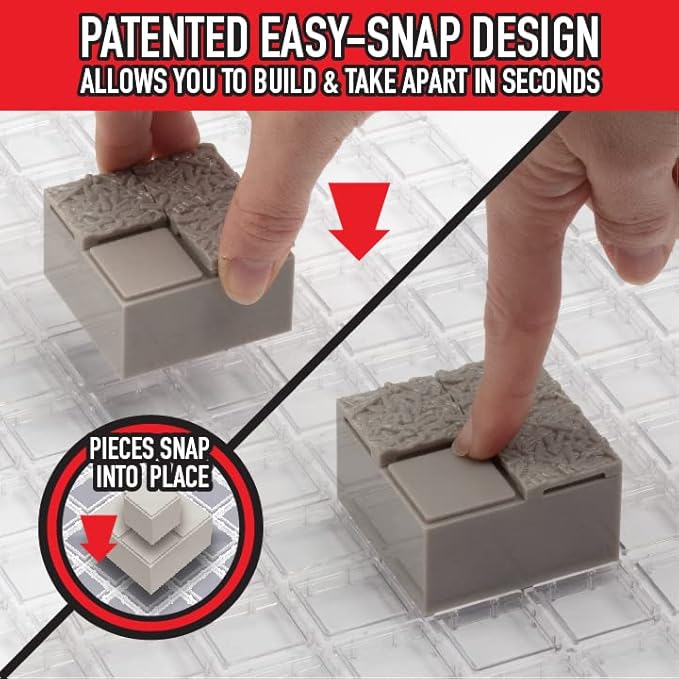 Monster Adventure Terrain 107 Piece Paintable Rock Formation Expansion Set - Fully Modular & Stackable 3-D Tabletop World Builder, for DND Dungeons Dragons, Pathfinder & All RPG Games