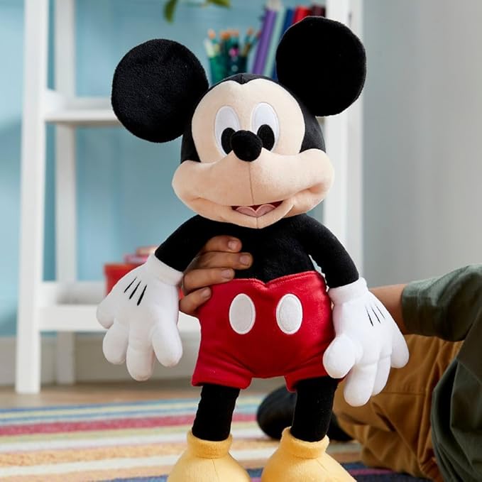 Disney Store Official Mickey Mouse Medium Soft Toy for Kids, Cuddly Character with Fuzzy Texture and Embroidered Details, Soft Tail, Plushy Suitable for All Ages.