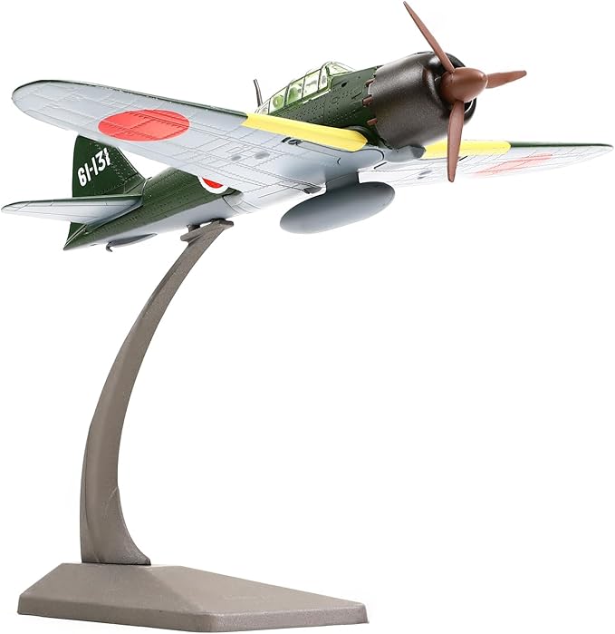 1/72 Mitsubishi A6M5 52type Zero Diecast Metal Aircraft Model Kit JP WWII Vintage Fighter Airplane Model with Stand for Adult Military Enthusiasts Collections or Gift (1945 A6M5)