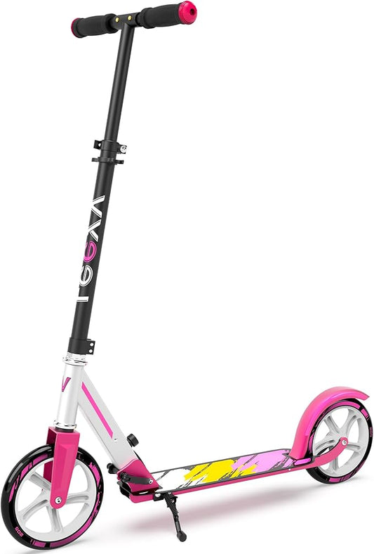 Scooter for Kids 6-12 & Adults,Kid Scooter for Age 6-12,Big Wheels,Adjustable Height, Foldable, Aluminium Frame,Holds Up to 220 LBS