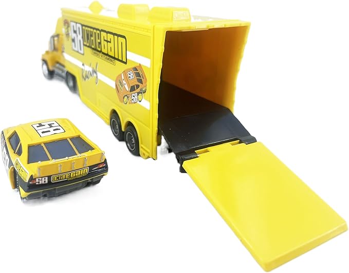 Portable Mini Toy Car and Truck Set 1:55 Diecast Model Metal Body Racers for Preschool Kids Ages 3+ Years (58)