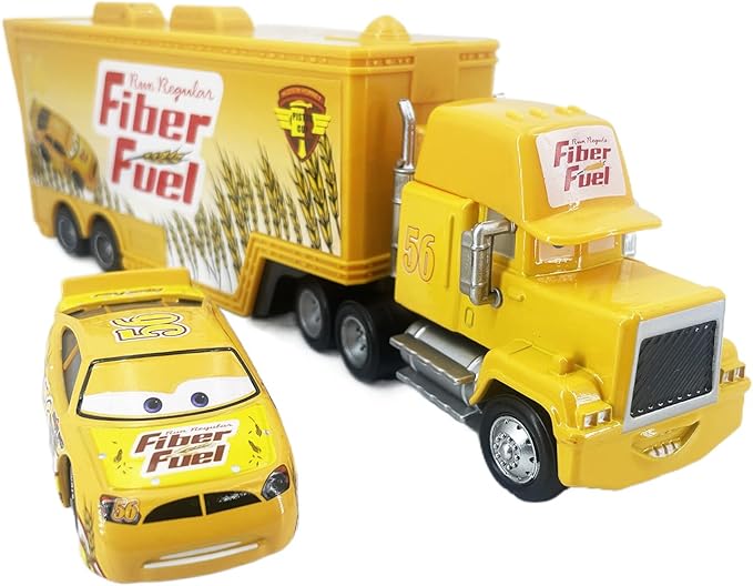 Portable Mini Toy Car and Truck Set 1:55 Diecast Model Metal Body Racers for Preschool Kids Ages 3+ Years (56)