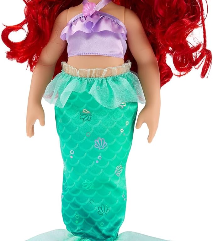 Disney Store Official Ariel Once Upon a Story Doll - 16 Inch Disney Princess Toys Featuring Reflective Eyes with 3D Pupil and Iris, Detailed Costume, Hair Comb - Comes in Display Box
