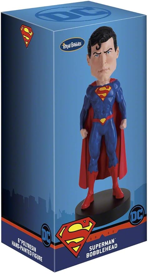 Royal Bobbles Superman 6” DC Comics Bobblehead, Premium Polyresin Lifelike Figure, Unique Serial Number, Exquisite Detail