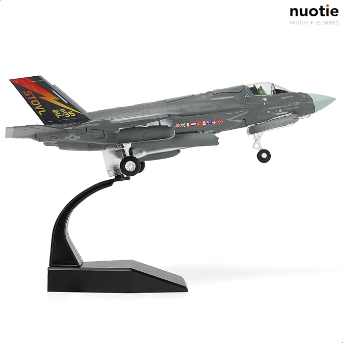 1/72 F-35B Lighting II Fighter Aircraft Die-cast Model with Display Stand - U.S. Navy VX-23 BF-01 F35B Plane Model Collection Gift for Adults