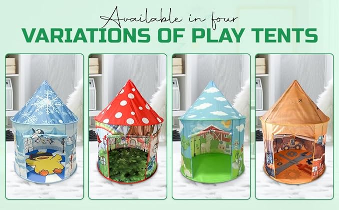 Montessori Play Tent for Kids Toddlers Boy Girl, Pop Up Imagination Creative Sensory Soft Portable Toy Gift, Indoor Outdoor Airfort Bed Fort Party Room Ice Winter Wonderland (Penguin Igloo)