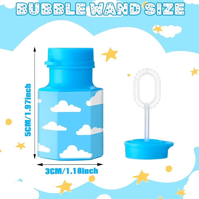 24 Pack Bulk Bubble Wands Cartoon Party Favors Toy Theme Birthday Party Supplies Cartoon Theme Birthday Bag Stuffers Supplies Decorations(Hexagon Bottles,Toy Inspire Game)