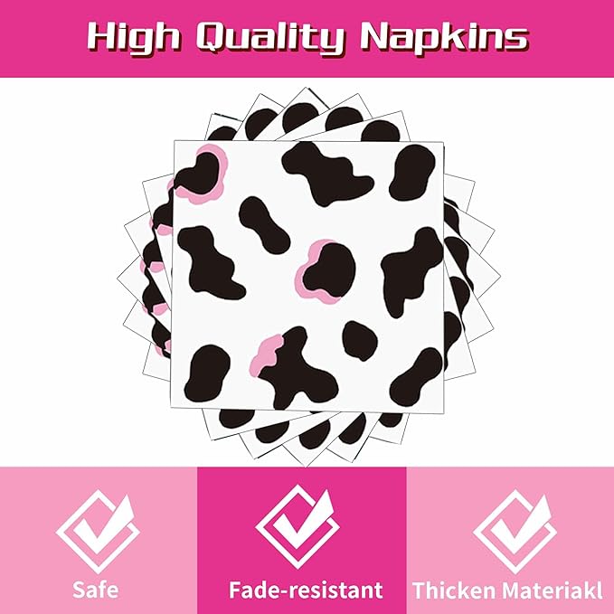 158 PCS Cowgirl Birthday Party Decorations Disco Cowgirl Party Supplies - Includes Plates, Napkins, Cups, Banner, Hanging Swirl, Tablecloth, Balloon for Western Cowgirl Party Decorations, Serve 30