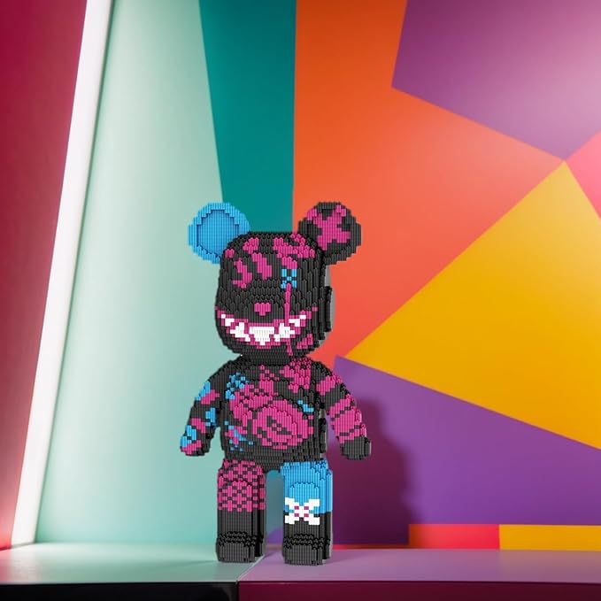 Bear Micro Mini Building Block Sets for Adults, No Compatible with Lego, Building Toys for Home & Office Decor, MOC 3D Creative Model Gifts for Christmas