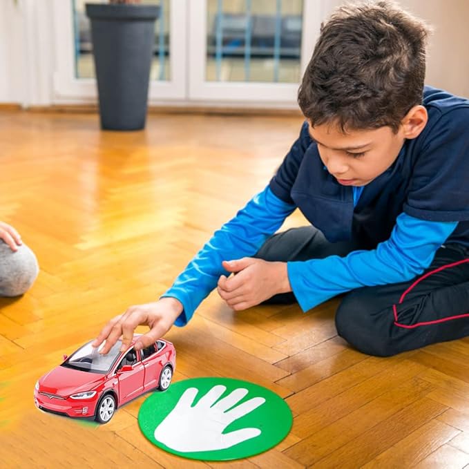 1:32 Scale Model X Alloy Car Model Diecast Toy Vehicles for Kids, Tesla car Model，Pull Back Alloy Car with Lights and Music,Mini Vehicles Toys for Kids Gift ，Children Birthday Gift（Model X-Red）