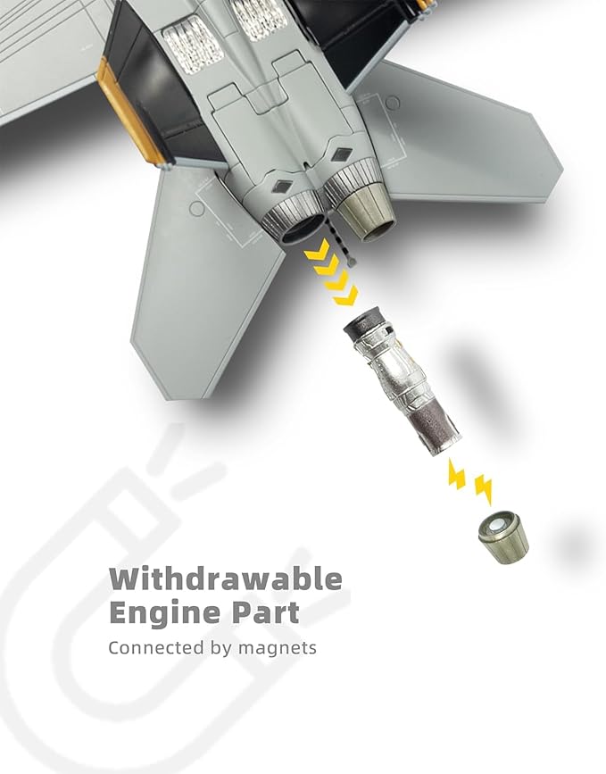 F/A-18F Super Hornet 1/72 Metal Airplane Model Kits with Stand VFA-103 Jolly Rogers Diecast Alloy Attack Jet Replica PreBuild Military Aircraft Collection for Display or Gift