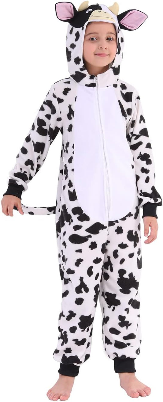 Sincere Party Fleece Cow Onesie Costume for Kids M(6-8)