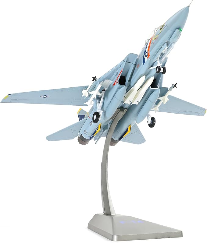 F-14A Tomcat 1/72 Metal Airplane Model Kits with Stand VF-2 Bounty Hunters DieCast Alloy Fighter Model Jet Replica Pre-Build Military Aircraft Collection for Display or Gift