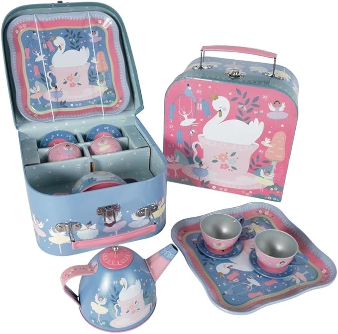 Floss & Rock 43P6396 Enchanted Tin Tea Party Playset, Set of 7, Multicolor, 17 x 17.5 x 9.5cm