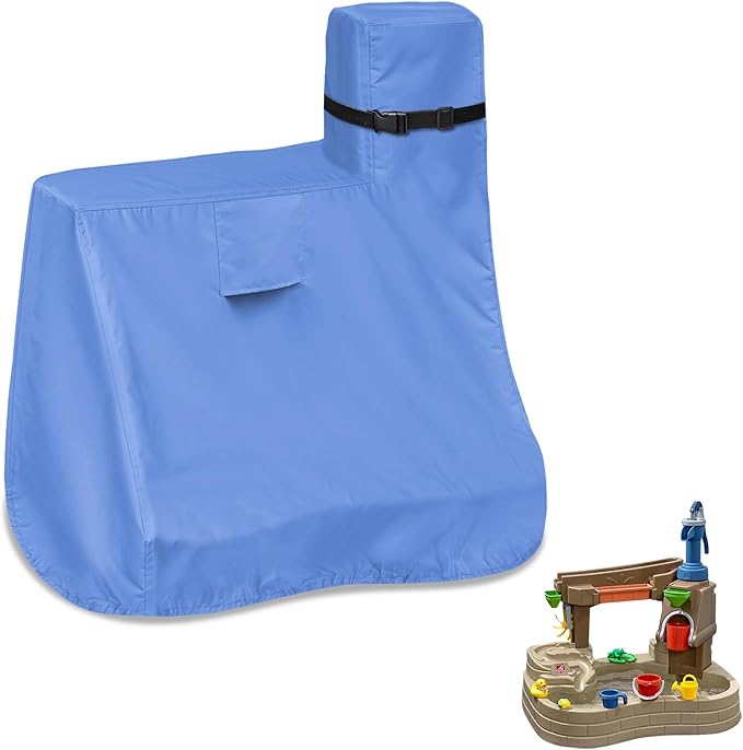 Kids Water Table Cover for Step2 Pump & Splash Discovery Pond Water Table, Outdoor UV, Fade-resistant, Wind and Dust Protection Toddlers Water Activity Table Cover(Blue)