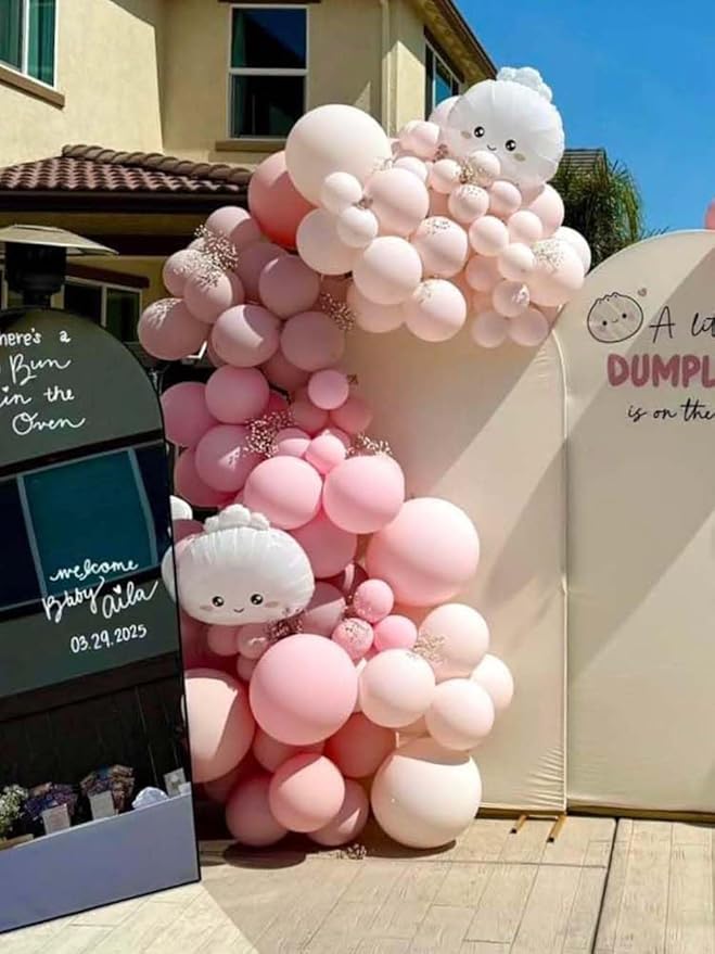 Pastel Pink Balloons Latex Light Baby Pink Balloon Garland Arch Kit Different Sizes for Birthday Baby Shower Winter Bridal Prom Party Decorations