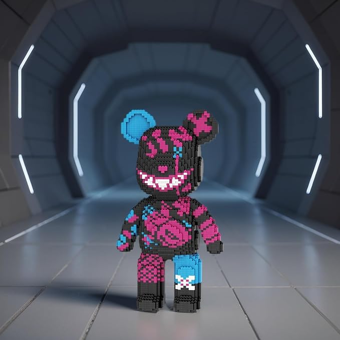 Bear Micro Mini Building Block Sets for Adults, No Compatible with Lego, Building Toys for Home & Office Decor, MOC 3D Creative Model Gifts for Christmas