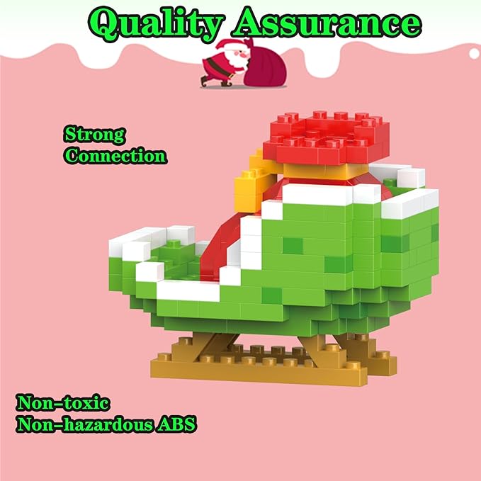 Christmas Sledges Building Blocks Set Compatible with Lego Advent Calendar 2025 Stacking New Toys Holiday Present Box New Year Xmas Gifts for Kids for Boys & Girls and Adults