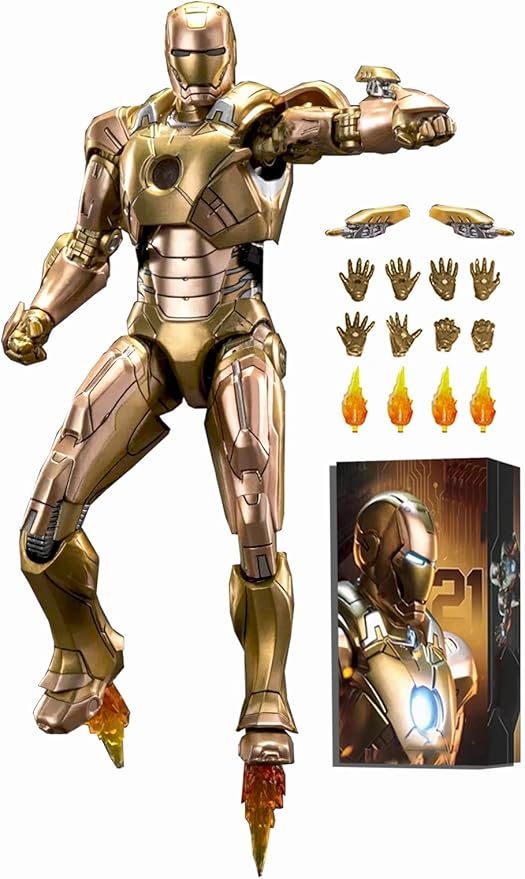 7 Inch MK21Ironman Action Figure (1/10 Scale) with Lots of Accessories,Exquisite Painting Collectible Toy