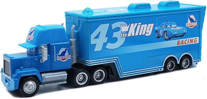 Portable Mini Toy Car and Truck Set 1:55 Diecast Model Metal Body Racers for Preschool Kids Ages 3+ Years (43)