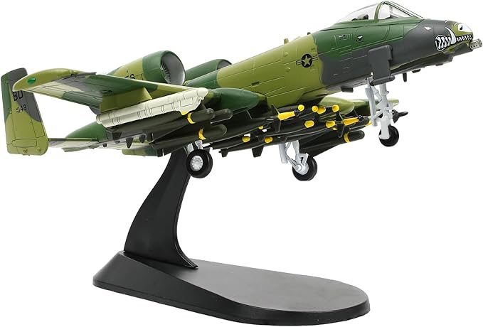 1/100 A-10 Attack Thunderbolt II (Warthog) Pre-Build Diecast Metal Aircraft Model Kits Replica Military for Display Collection or Gift