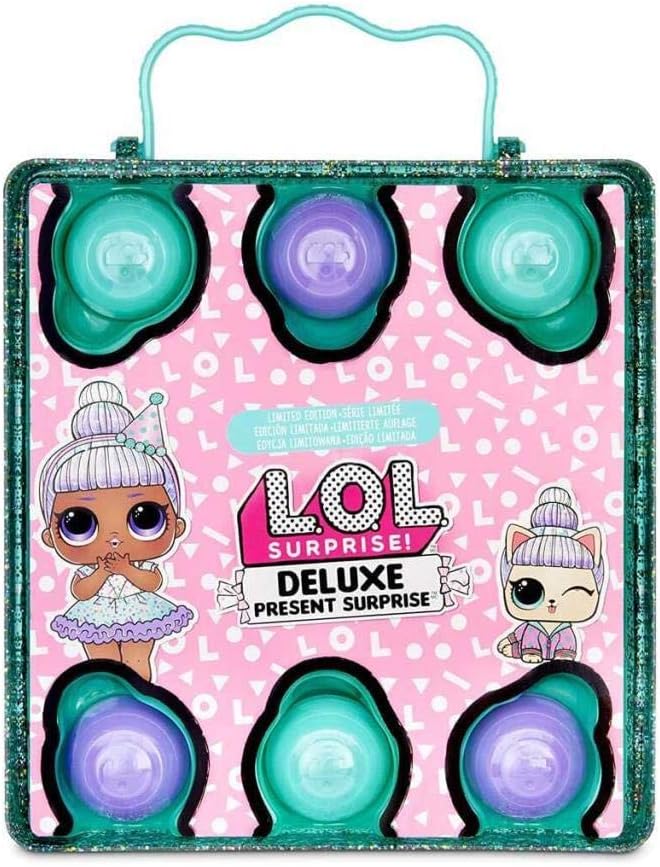 LOL Surprise Deluxe Present with Limited Edition Doll, and Pet, Teal - Adorable Fashion Doll and Colorful Accessories in Giftable Packaging - Birthday Present for Girls Age 4-15 Years