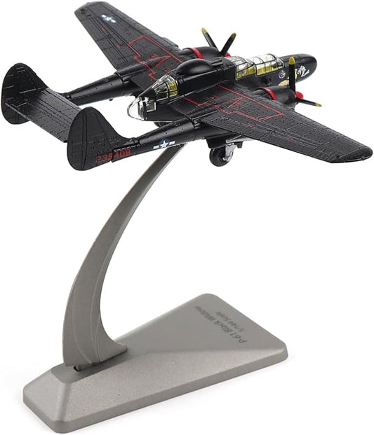 Northrop P-61B Black Widow 1:144 Scale Aircraft Model Kits WWII Fighter Model Metal Die-cast Model Aircraft for Collection Or Airplane Model Gift