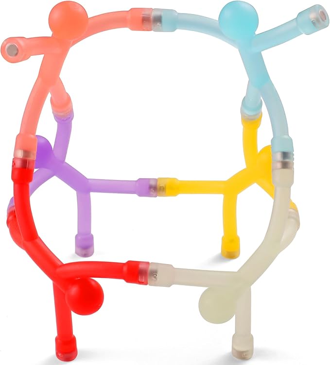 6Pcs Magnetic Toys, Magnet Men for Travel Toys, Fridge Magnets Funny, Cute Magnets for Kids and Adults, Magnetic People Colorful Mini Toys for Refrigerator, Whiteboard, Desk Decoration