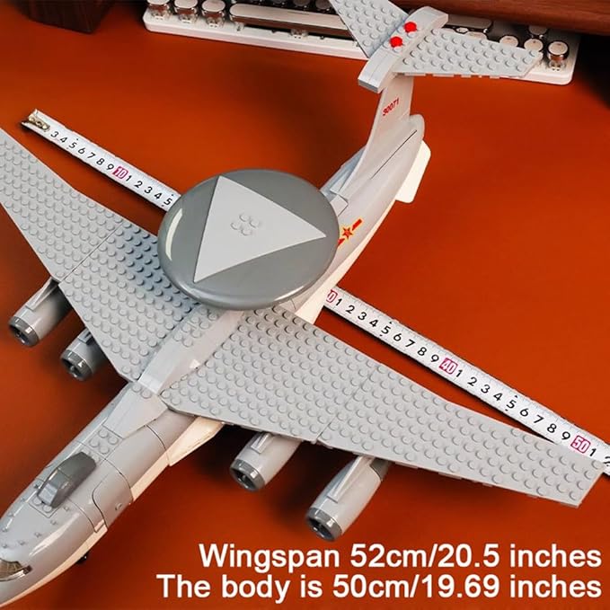 Early Warning Aircraft Air Force Building Block Set,Military Fighter Air Force,WW2 Military Airplanes Model,Aircraft Plane Brick Building Set Toy Gifts for Kids and Adults,199PCS