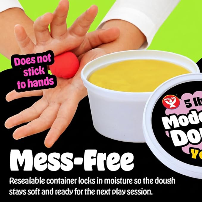 Hygloss Play Modeling Dough for Kids – Safe & Non-Toxic Sensory Dough for Arts and Crafts – 5 lb Tub – Play Clay for Toddler Activities, Preschool Classroom Must-Haves – Brown Color, Unscented