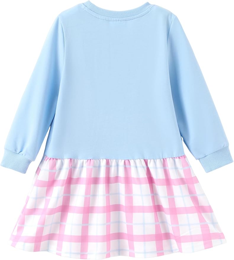 Disney Stitch Minnie Elsa Princess Sweatshirt Dress Toddler Girl Sequin Long Sleeve Pullover Clothes Fall Outfit 2-9 Years