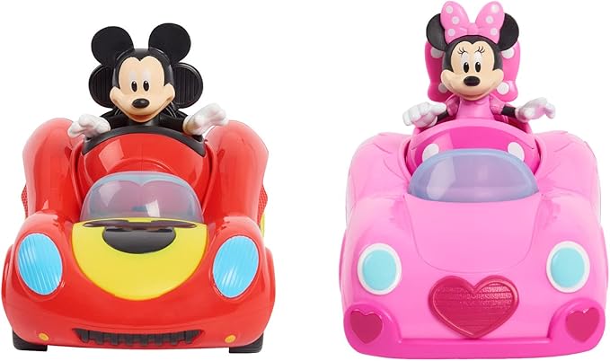 Disney Junior Mickey Mouse Funhouse Transforming Vehicle, Minnie Mouse, Pink Toy Car, Preschool, Kids Toys for Ages 3 Up by Just Play