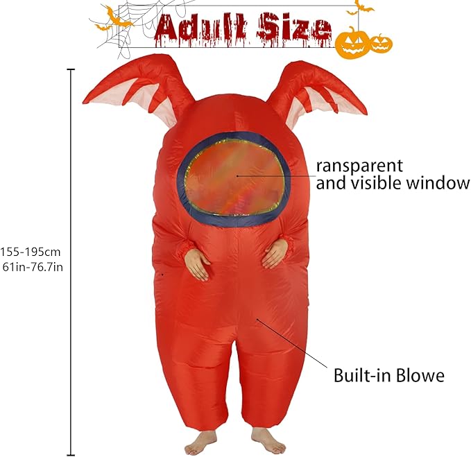Astronaut costume inflatable costume Funny Halloween Spacesuit Party School Masquerade Game Fans with Bat Wings