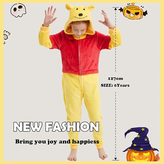 SWEETXIN Unise Kids Jumpsuit Cosplay Onesie One Piece Suit for Girls Boys Halloween Character Costume Dress Up Party