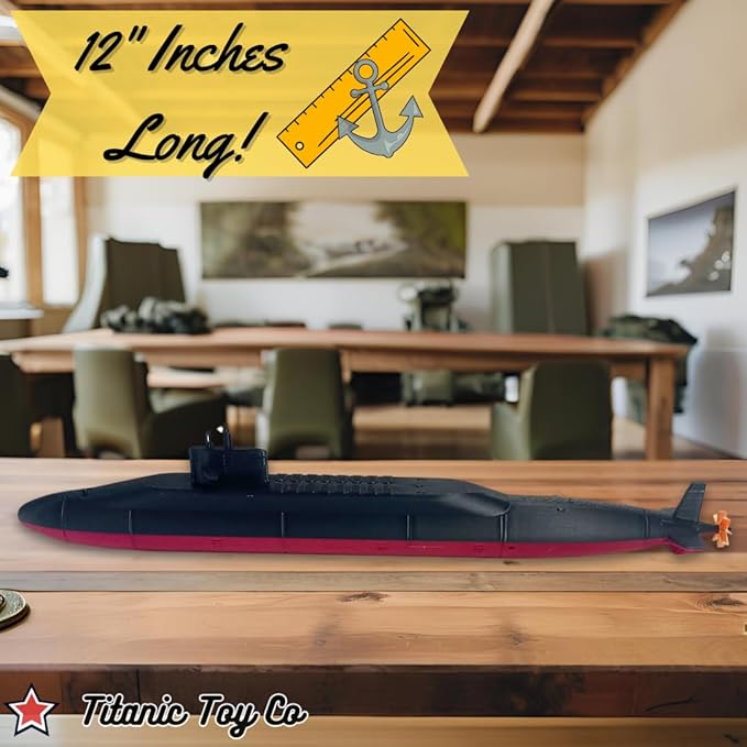 12-Inch Lafayette-Class Submarine Model – Detailed Replica of The Iconic Ballistic Missile Submarine – Nautical Enthusiasts and Military Collectors Titanic Toy, Titanic Model