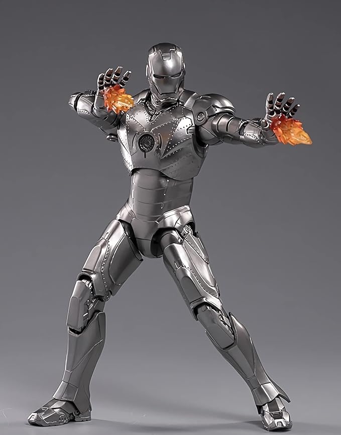 OVONNI 7 Inch MK2Ironman(1/10 Scale) Action Figure,Exquisite Painting Collectible Figure with Lots of Accessories