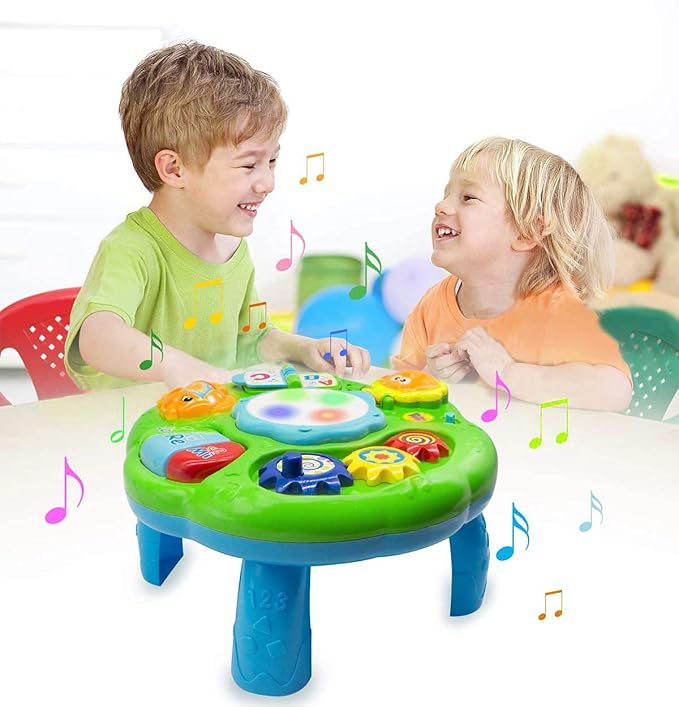 Baby Toys 6-12 Months, Baby Activity Table Center, Musical Toys for Infant Toddler 0 3 6 9 12 18 Months, Boy Girl Toy for 1 2 3 Year Old