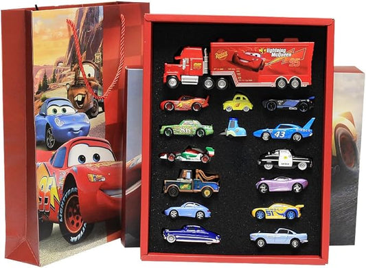 15 Pcs Car 2 3 Toys, Movie Diecast Car, Extremely Ritualistic Gift Sets for Children, Birthday Gifts for Children Over 3 Years Old