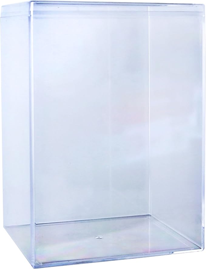 4-Pack Clear Hard Plastic Funko Pop Protector Display Cases for 4" Figures, Stackable Display Cases, Made in USA by Gary Plastic Packaging